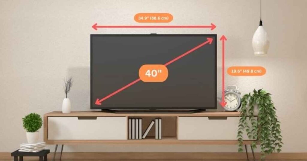 A 40-Inch TV (Measured Diagonally)